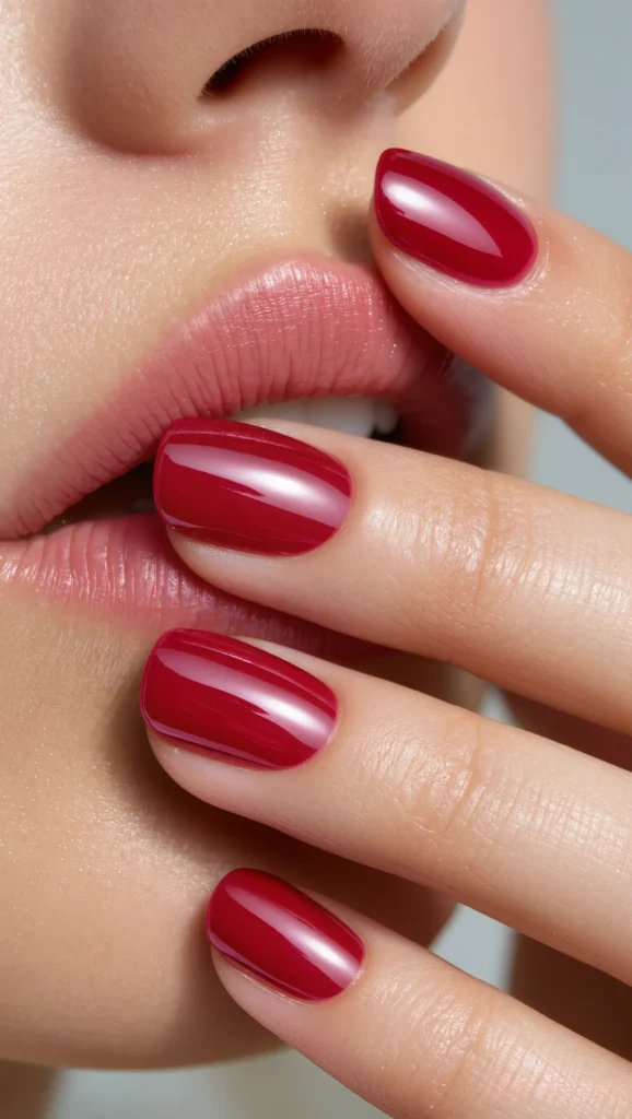 21 Red Nails for Valentine’s Day 2026 You’ll Fall in Love With 21 Short Red Nails with High-Shine Topcoat