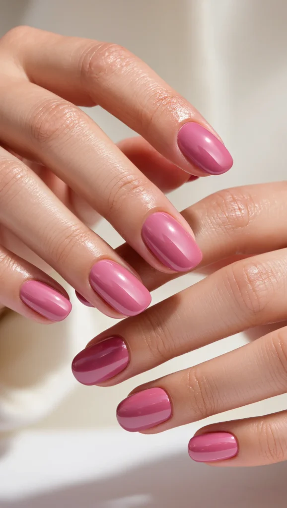 Soft Pink Valentine Nails with Timeless Finish
