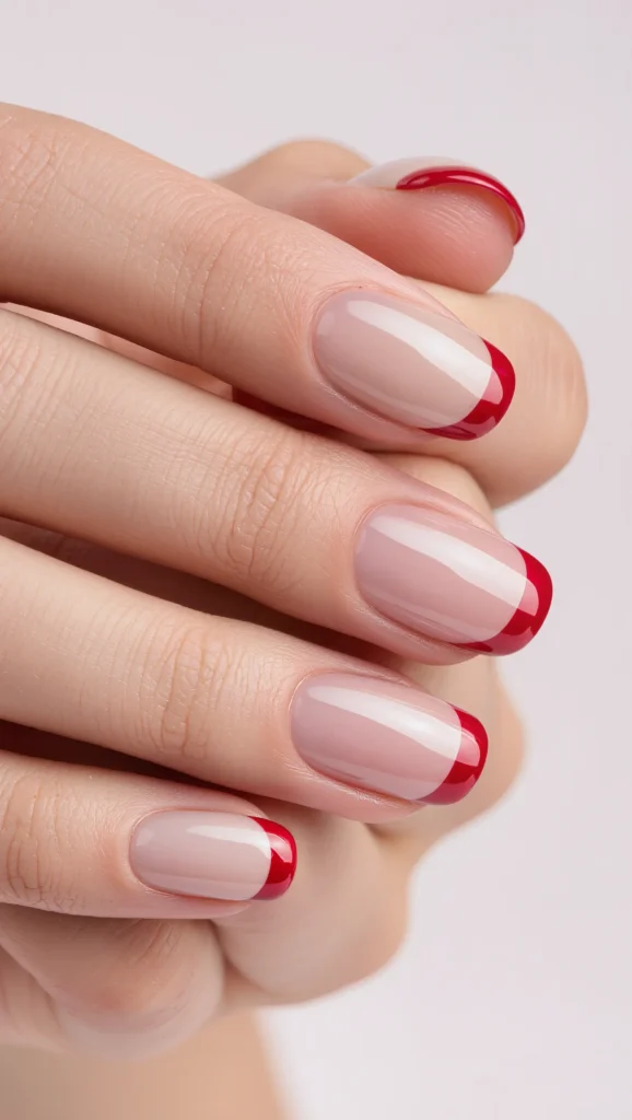 21 Red Nails for Valentine’s Day 2026 You’ll Fall in Love With 4 Soft Red French Tip Nails