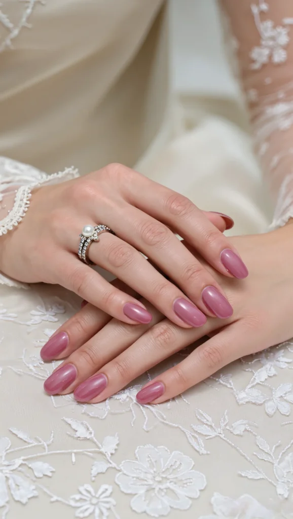 Soft Rose Nails with Timeless Appeal
