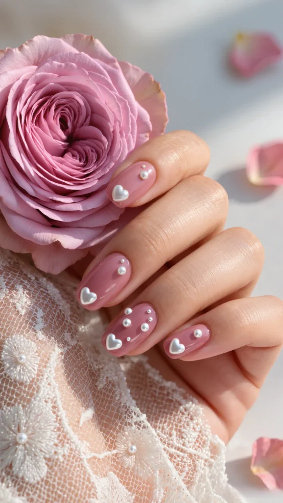 22 Valentine Heart Nail Designs: Cute & Romantic Ideas 23 Soft Valentine Nails with Timeless Heart Details