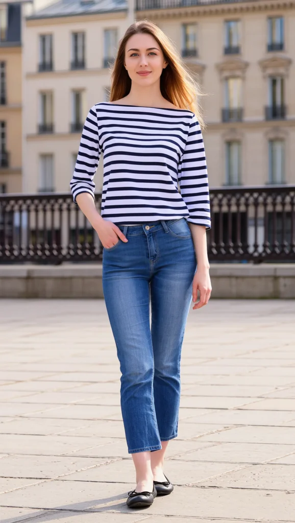 22 Spring Denim Outfits for 2026 You’ll Want to Save 15 Straight Jeans with Ballet Flats