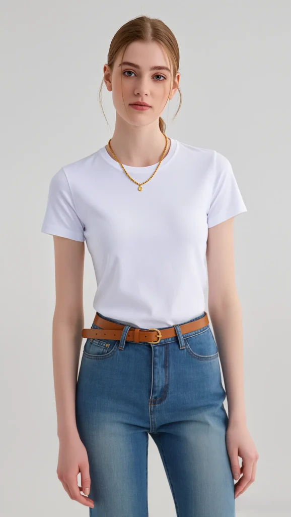 22 Spring Denim Outfits for 2026 You’ll Want to Save 3 Straight-Leg Denim with a Classic White Tee