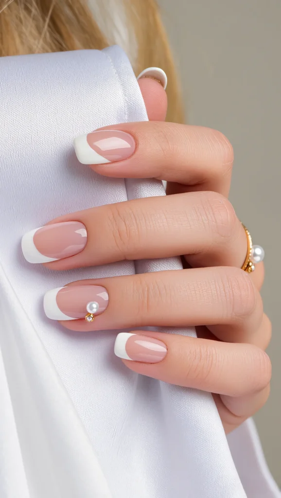 Stud Accents on French Tips