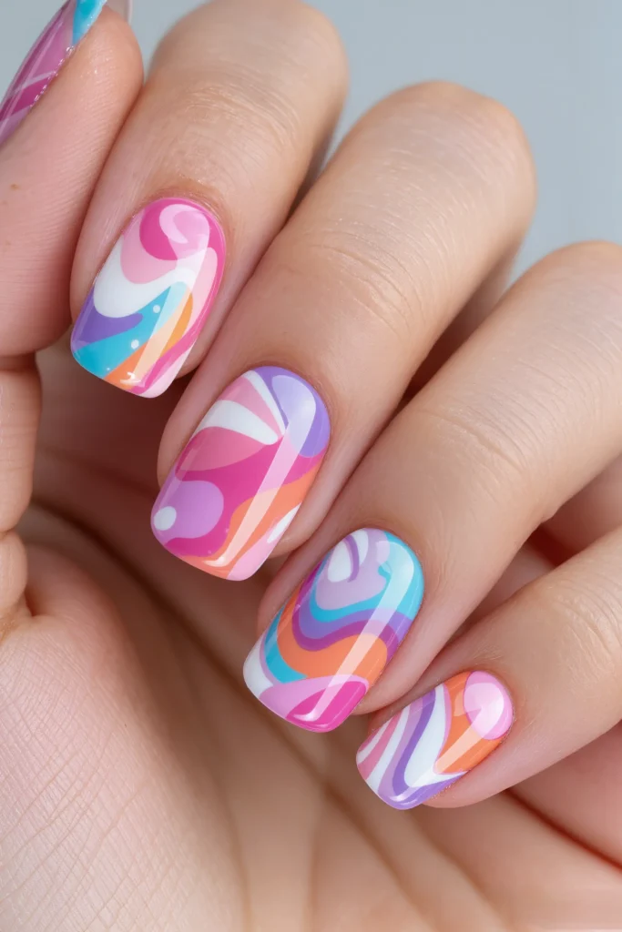 27 Gel Nail Ideas That Are Glossy, Gorgeous & Totally Trend-Ready 18 Abstract Art Nails