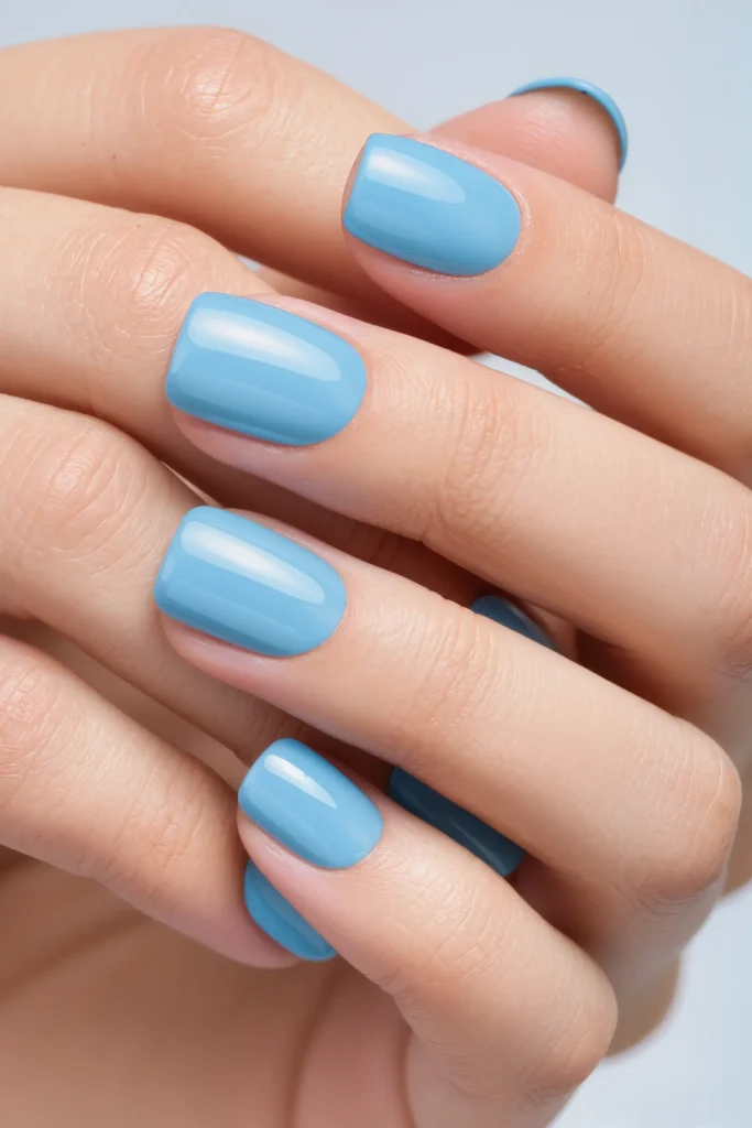 27 Gel Nail Ideas That Are Glossy, Gorgeous & Totally Trend-Ready 19 Baby Blue Gel