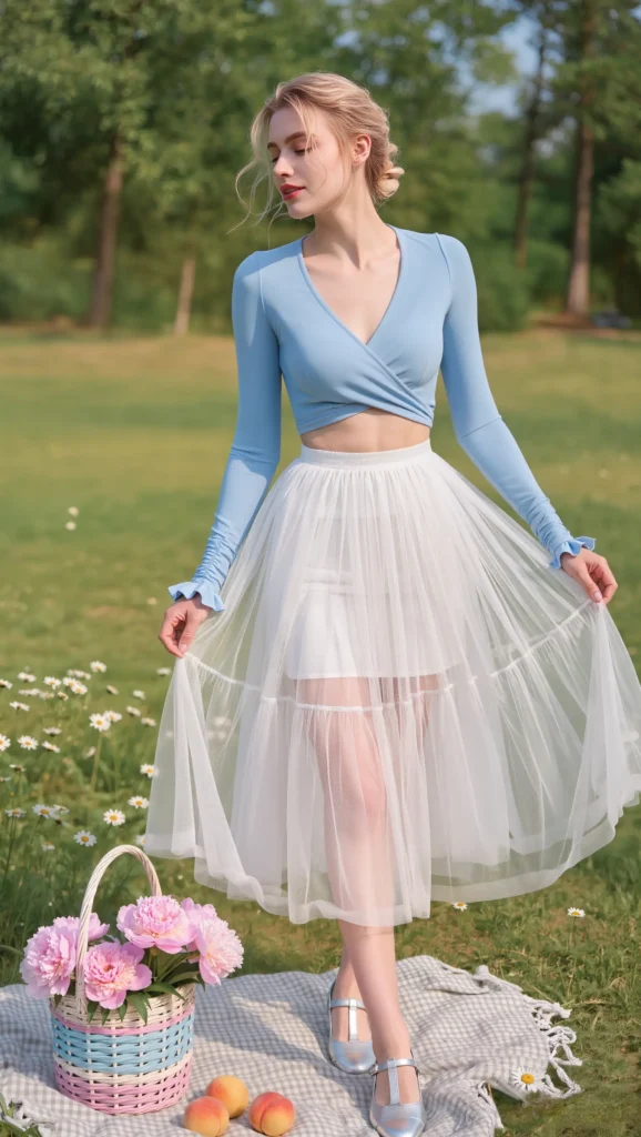 23 Dreamy Spring Picnic Outfits for Your 2026 Mood Board 5 Balletcore Breeze