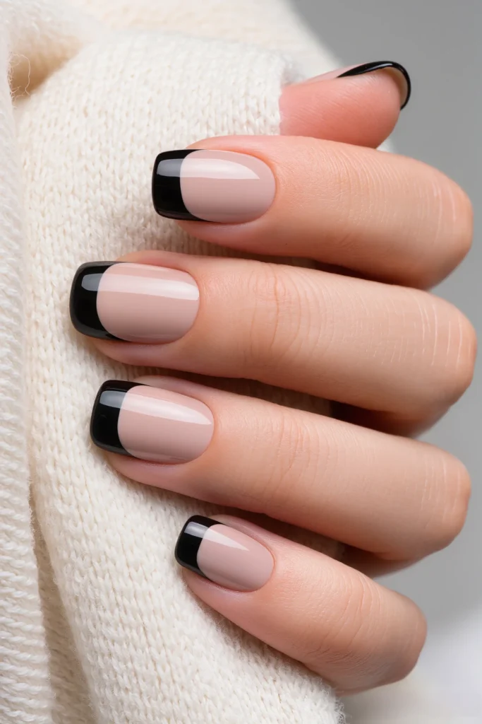 21 French Tip Nail Ideas That Reinvent a Classic 6 Black French Tips