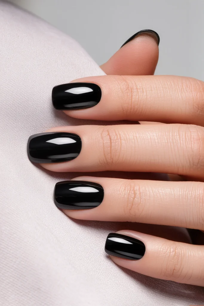 27 Gel Nail Ideas That Are Glossy, Gorgeous & Totally Trend-Ready 24 Black Glossy Gel