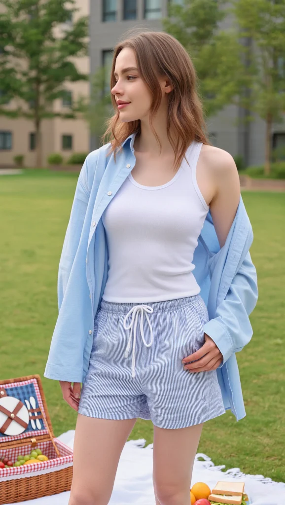 23 Dreamy Spring Picnic Outfits for Your 2026 Mood Board 20 Boxer Short Trend