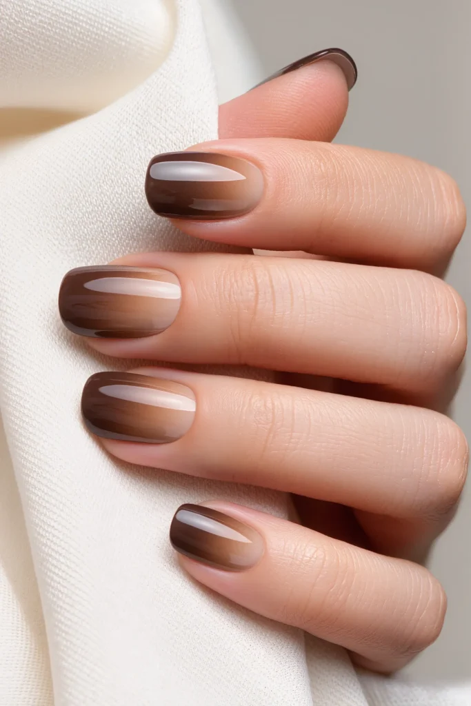 Chocolate to Caramel Ombre