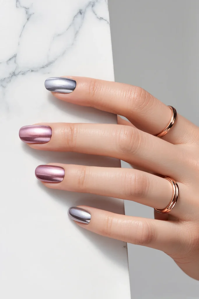 27 Gel Nail Ideas That Are Glossy, Gorgeous & Totally Trend-Ready 5 Chrome Gel Nails