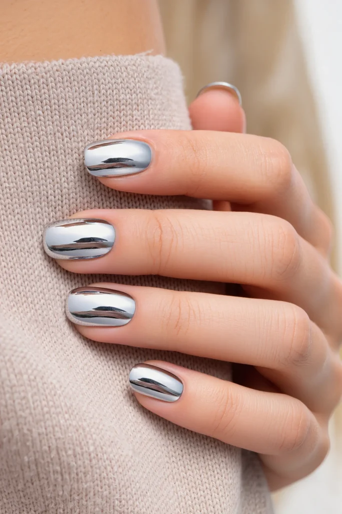 Chrome Short Nails