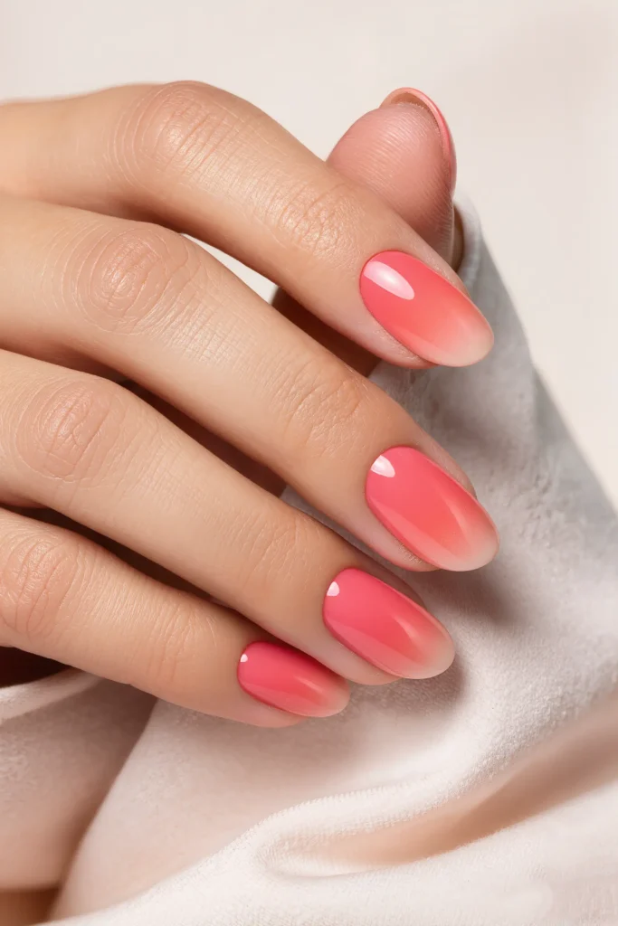 Coral to Nude Ombre