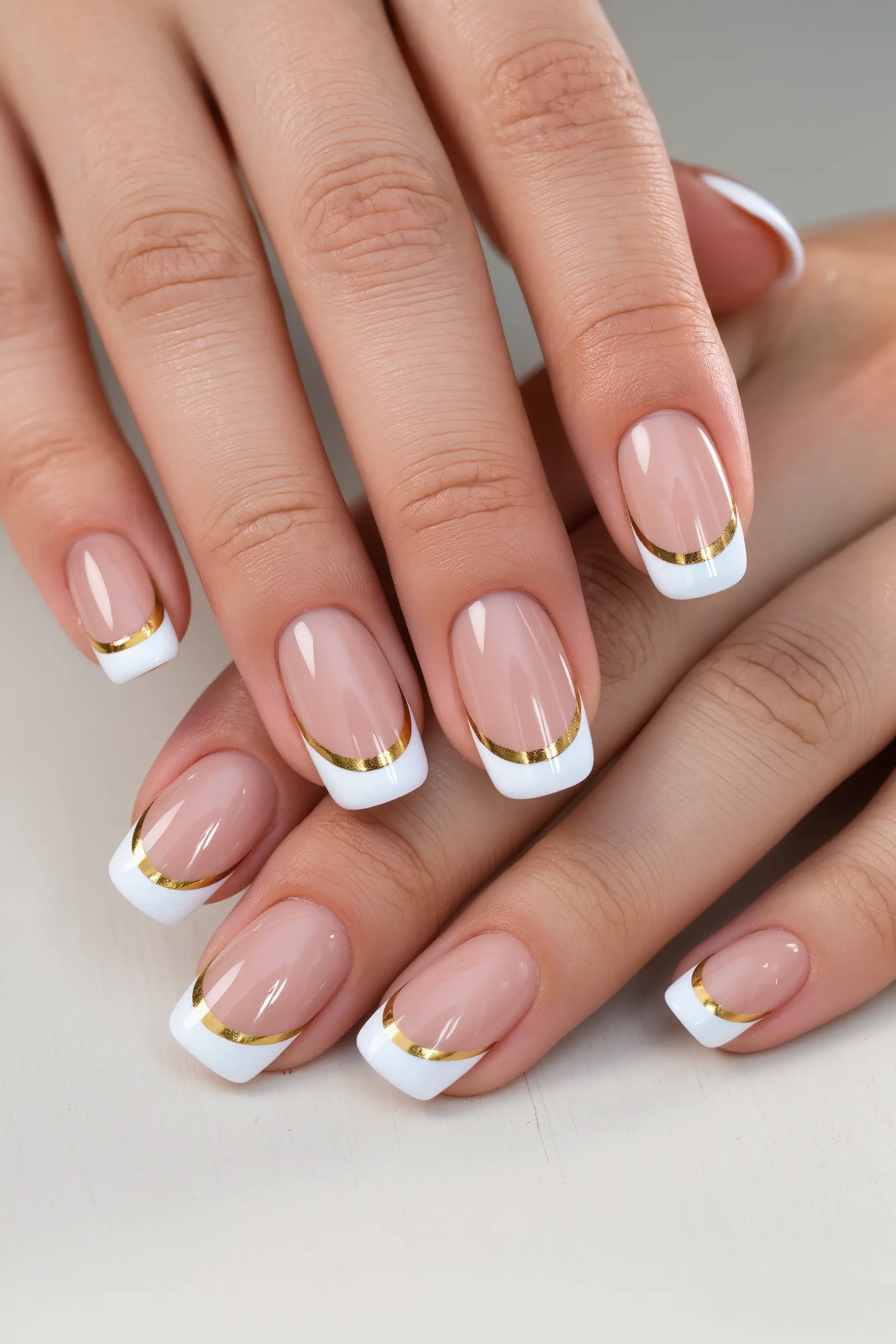 24 Fall Double French Tip Nails 2026: Modern Layered Manicures You'll See Everywhere 1 Double French Tips
