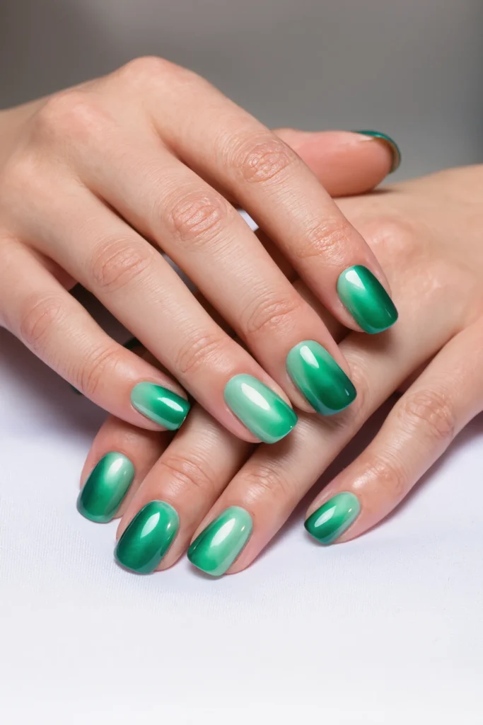Emerald to Mint Ombre