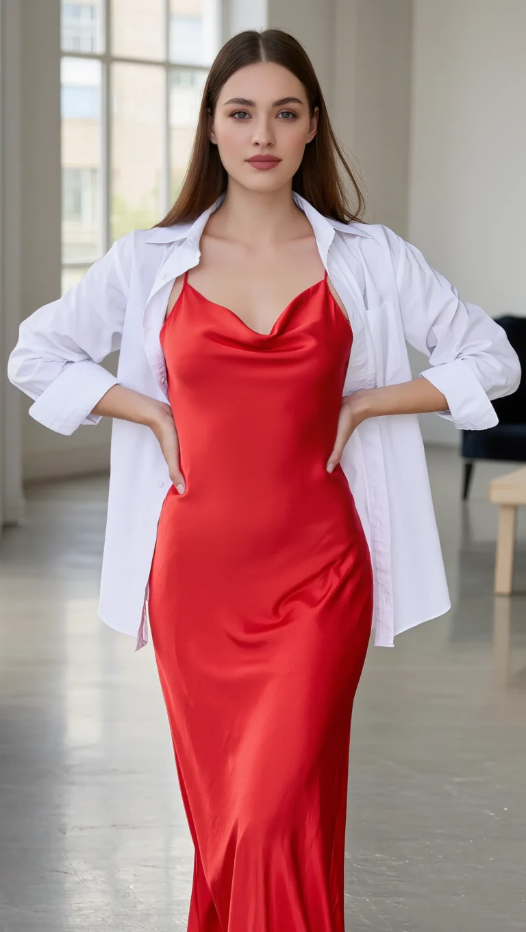 23 Flowy & Feminine Maxi Dress Looks for Spring 2026 49 Fire Engine Red Slip