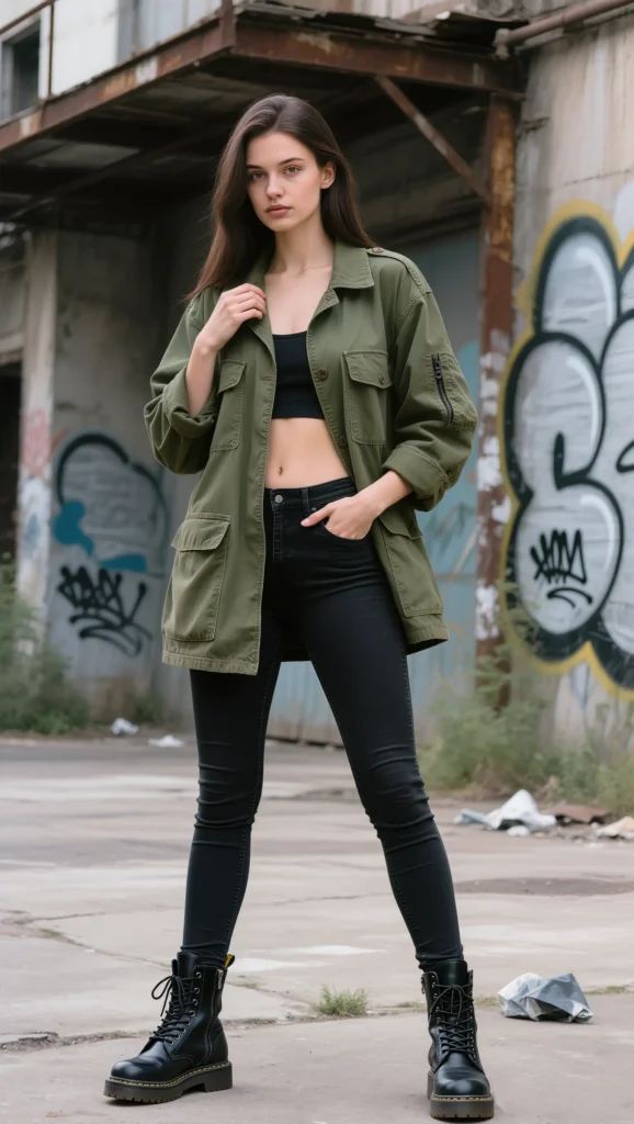 23 Spring Travel Outfit Ideas for 2026 22 Black Skinny Pants + Oversized Utility Jacket