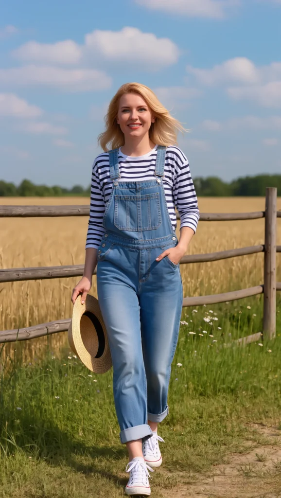 23 Spring Travel Outfit Ideas for 2026 21 Dungarees (Overalls) + Long Sleeve Tee