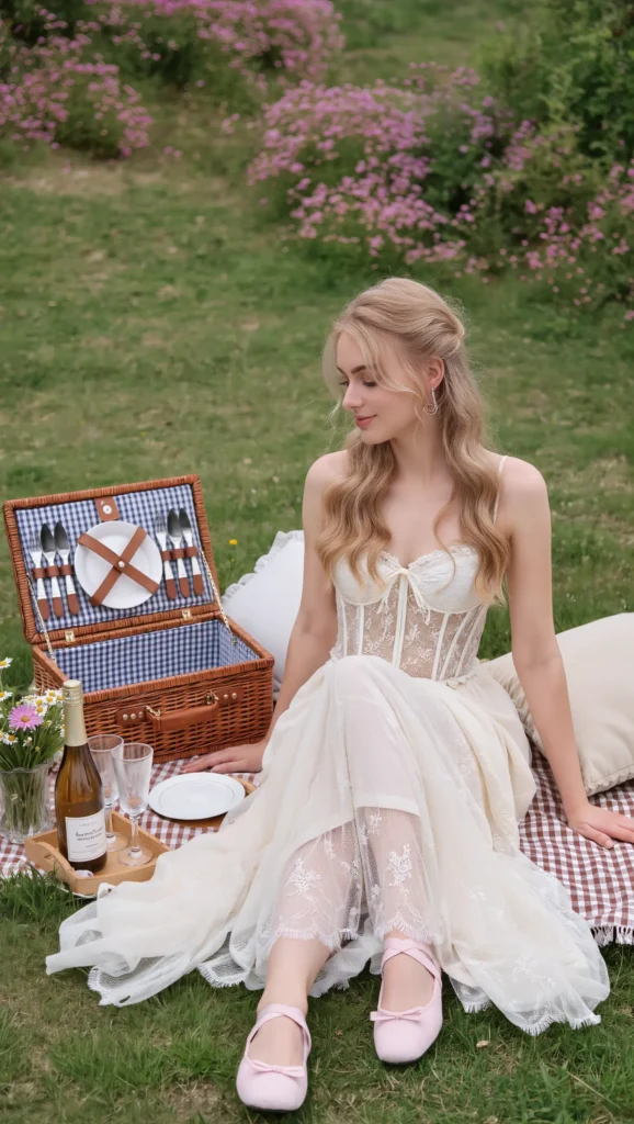 23 Dreamy Spring Picnic Outfits for Your 2026 Mood Board 2 Lace on Lace