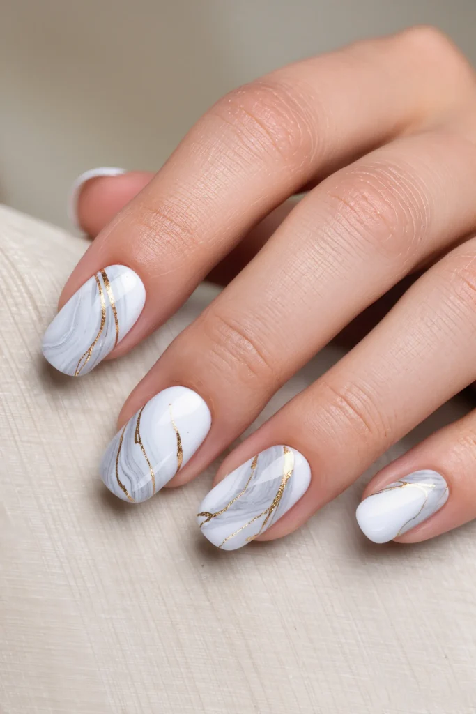 27 Gel Nail Ideas That Are Glossy, Gorgeous & Totally Trend-Ready 12 Marble Effect