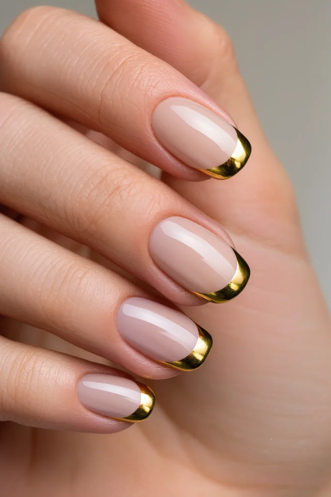27 Gel Nail Ideas That Are Glossy, Gorgeous & Totally Trend-Ready 23 Metallic French Tips