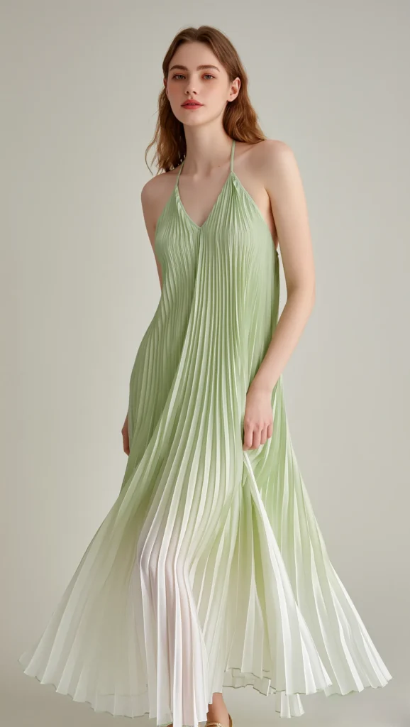 23 Flowy & Feminine Maxi Dress Looks for Spring 2026 18 Mint Green Plisse