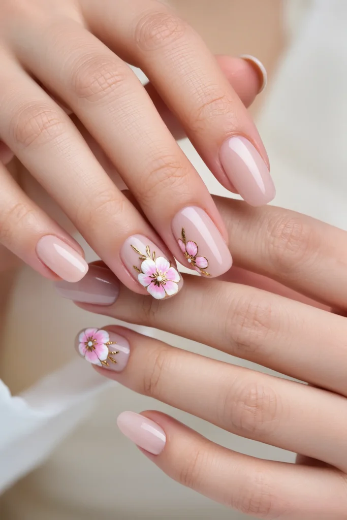 Nude with Floral Art