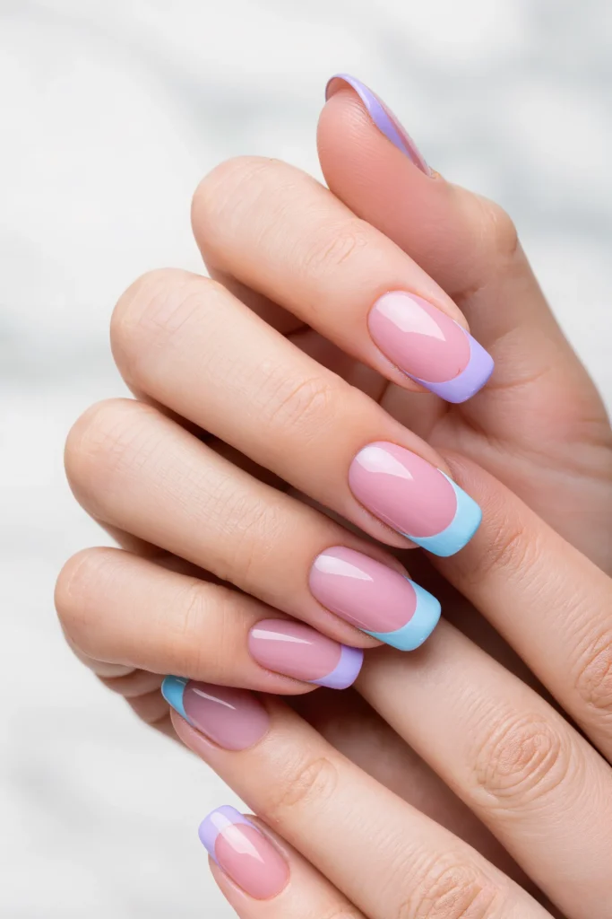 21 French Tip Nail Ideas That Reinvent a Classic 9 Pastel French Tips