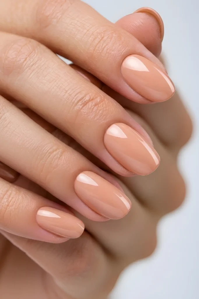 Peachy Nude Nails
