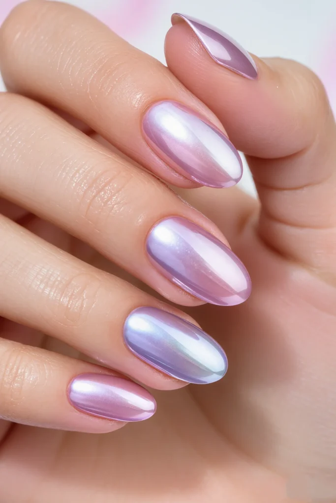 27 Gel Nail Ideas That Are Glossy, Gorgeous & Totally Trend-Ready 16 Pearl Chrome