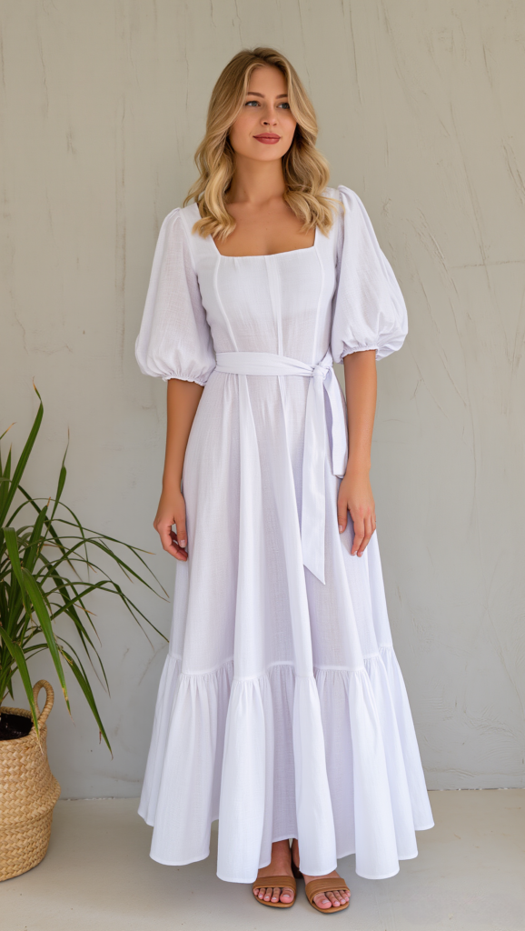 23 Flowy & Feminine Maxi Dress Looks for Spring 2026 4 Refined Boho Linen