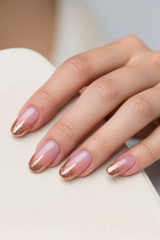Rose Gold Glitter Ombre