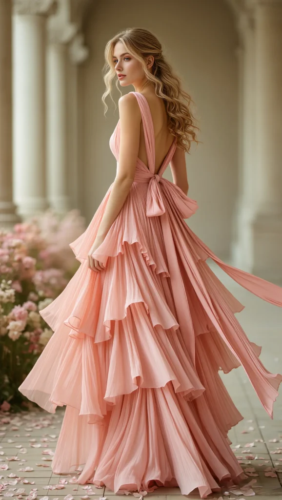 23 Flowy & Feminine Maxi Dress Looks for Spring 2026 23 Ruffled Tier Chiffon