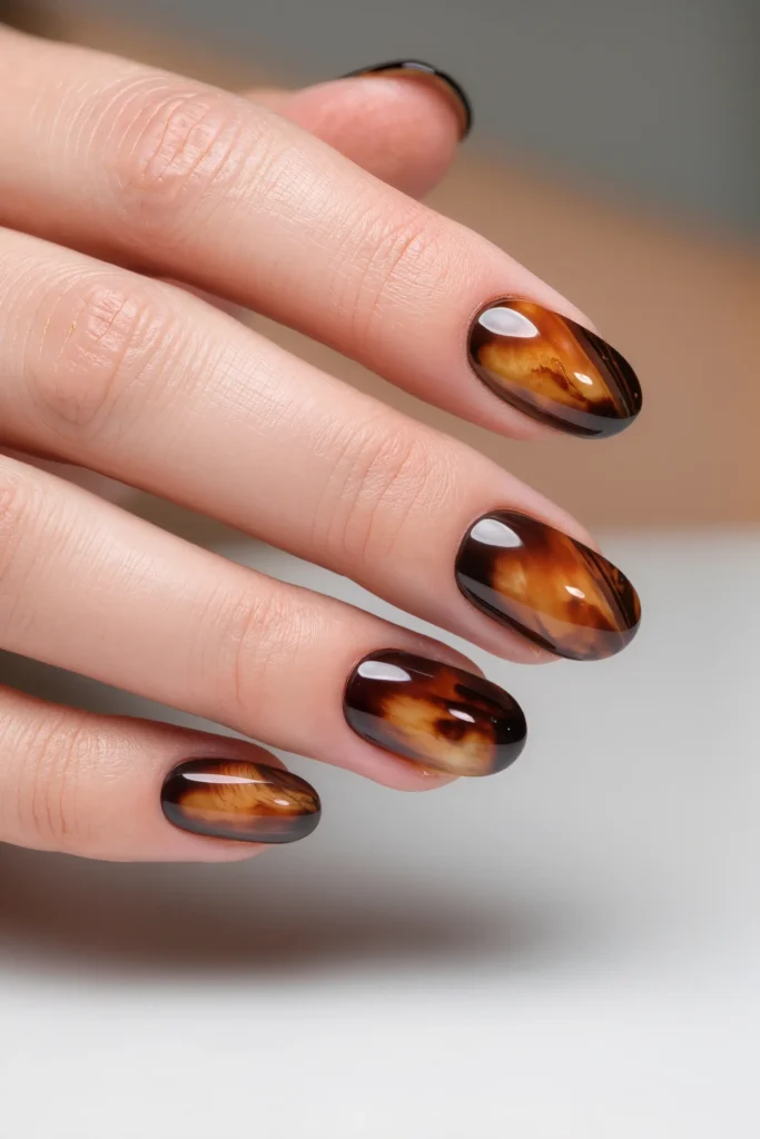27 Gel Nail Ideas That Are Glossy, Gorgeous & Totally Trend-Ready 21 Tortoiseshell Pattern