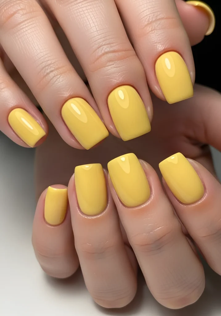 Butter Yellow Spring Nails