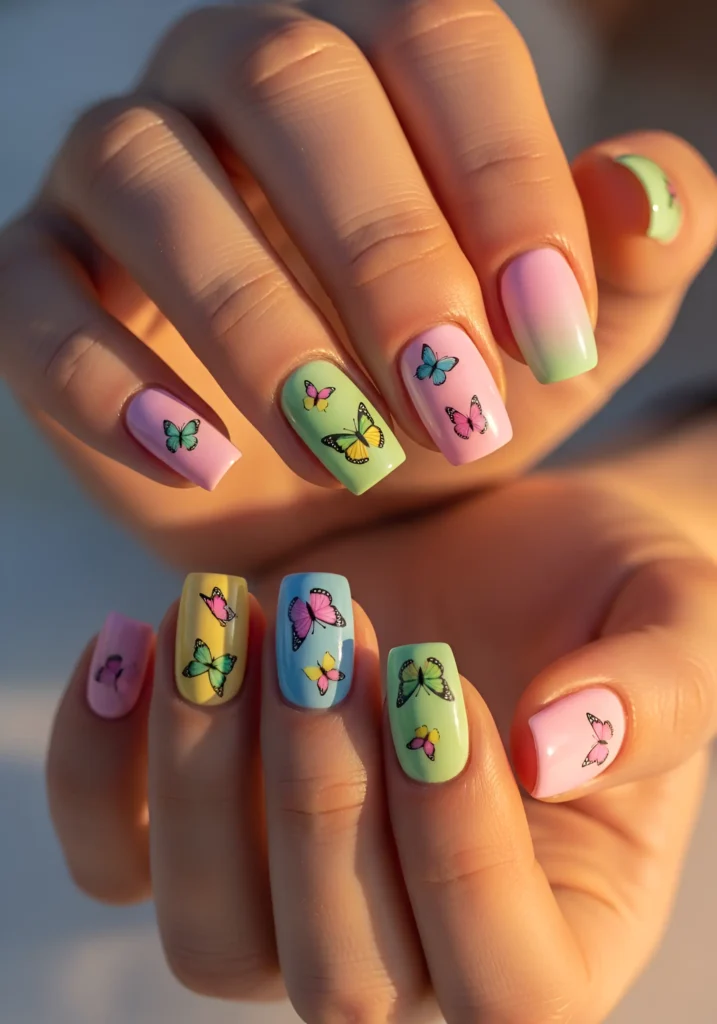 Butterfly Spring Nails
