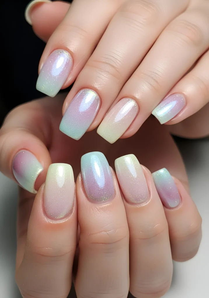Pastel Chrome Nails