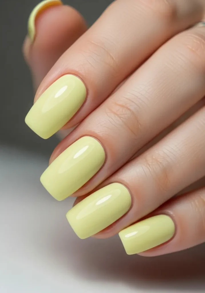 Classic Pastel Yellow Nail