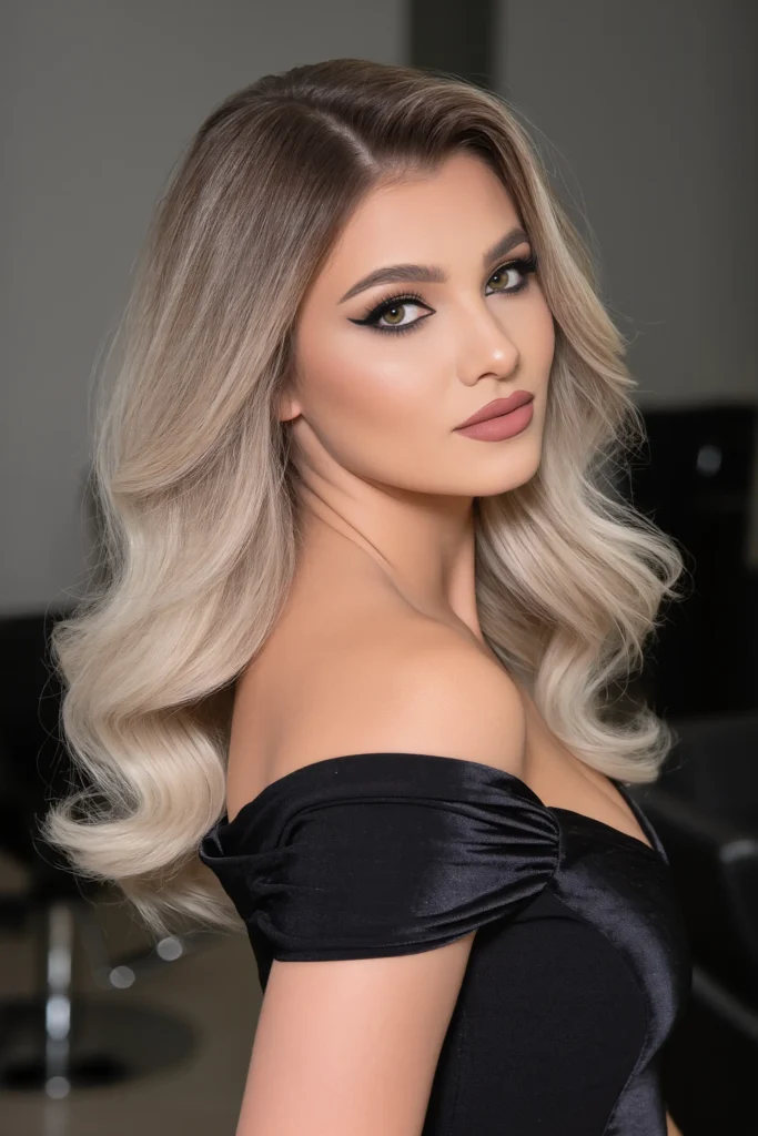 Icy Platinum Balayage