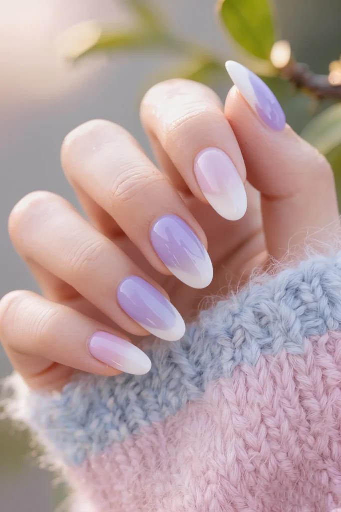 Lavender Almond Nail