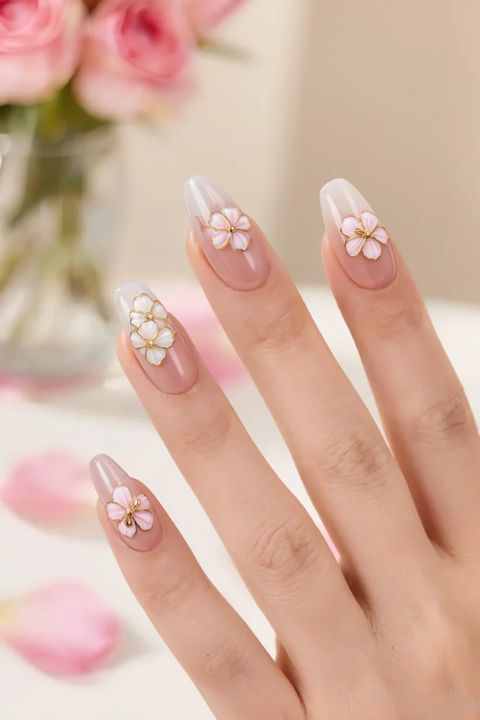 Minimal Floral Nail