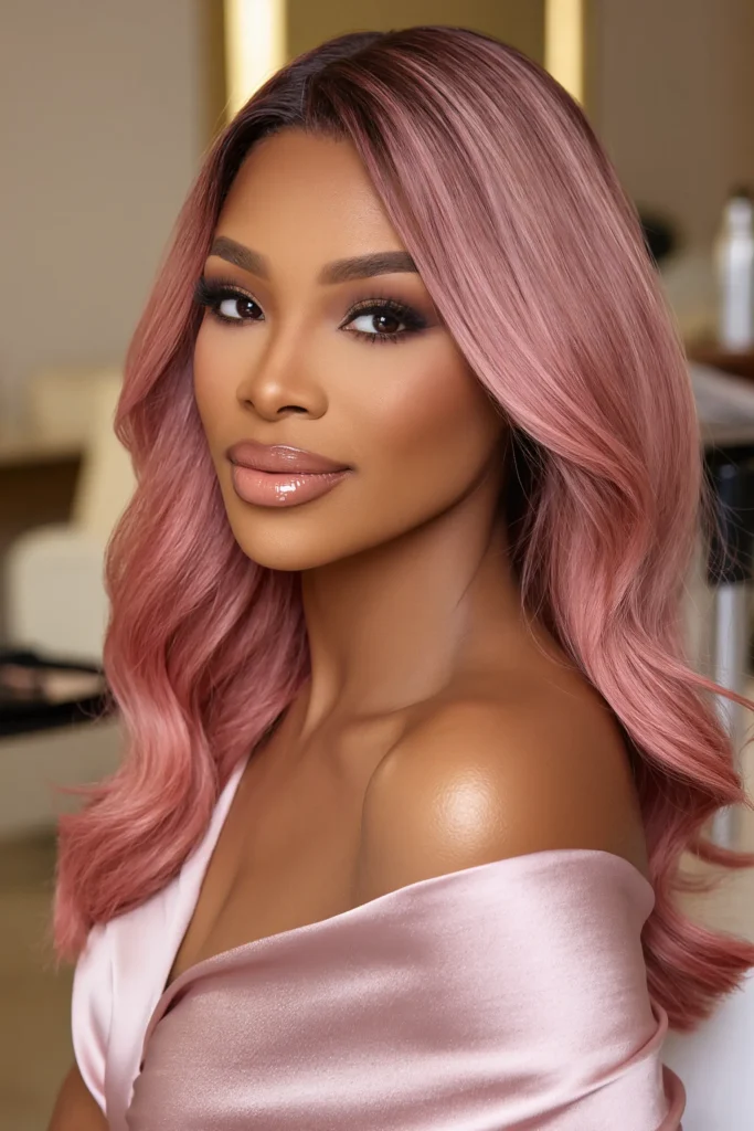 Romantic Metallic Rose Gold Shimmer