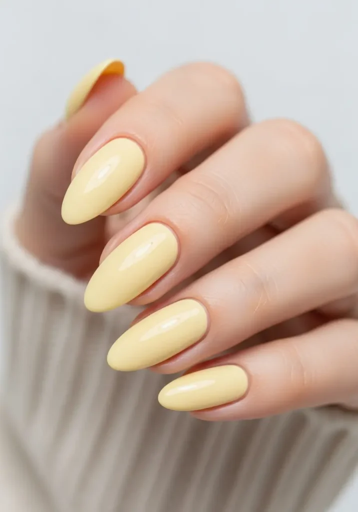 Soft Butter Yellow Nail