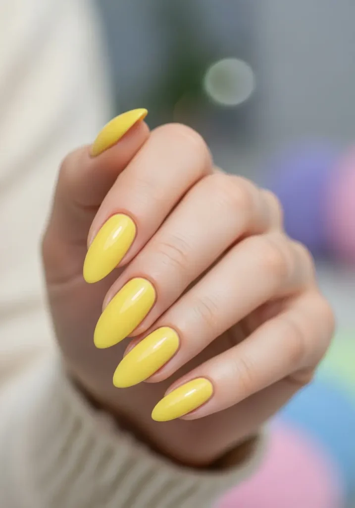 Sunshine Bright Yellow Nail