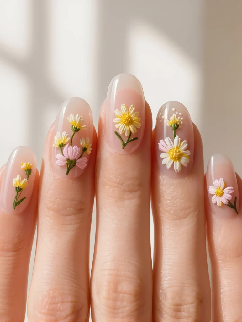 Tiny Wildflower Nail