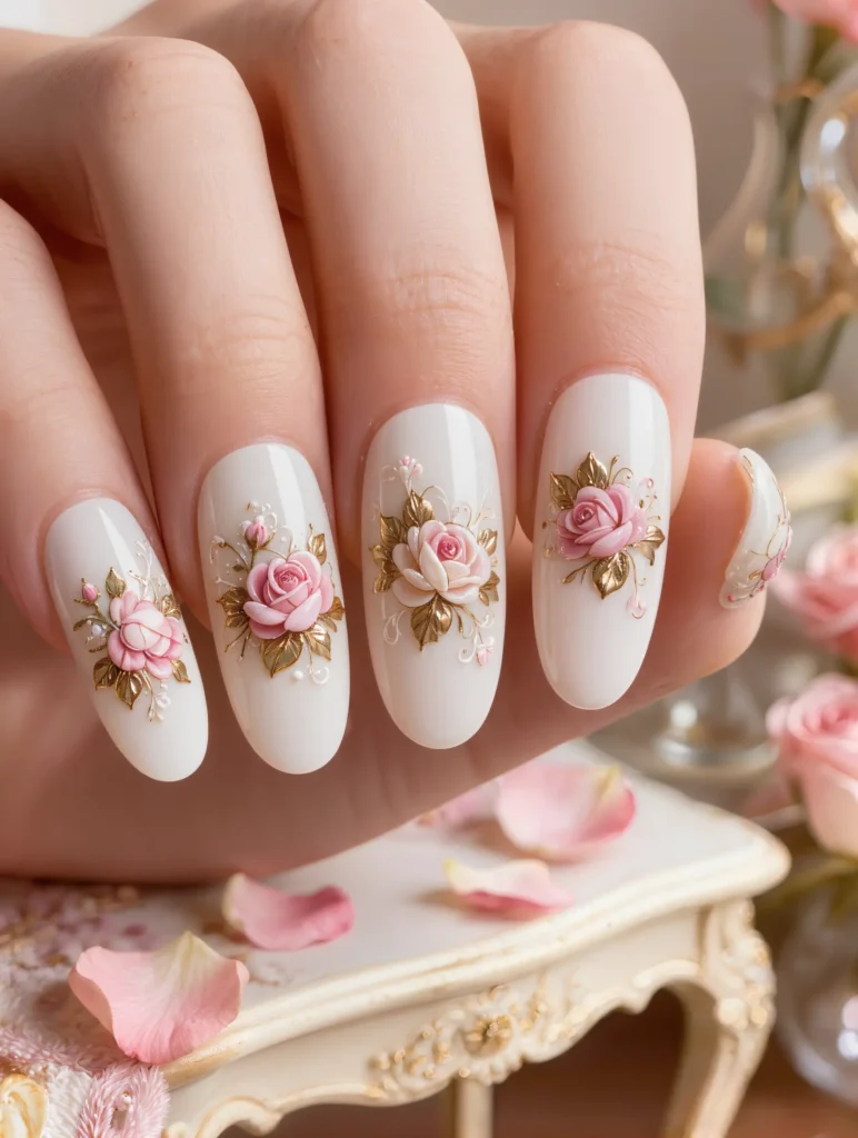 Vintage Floral Nail