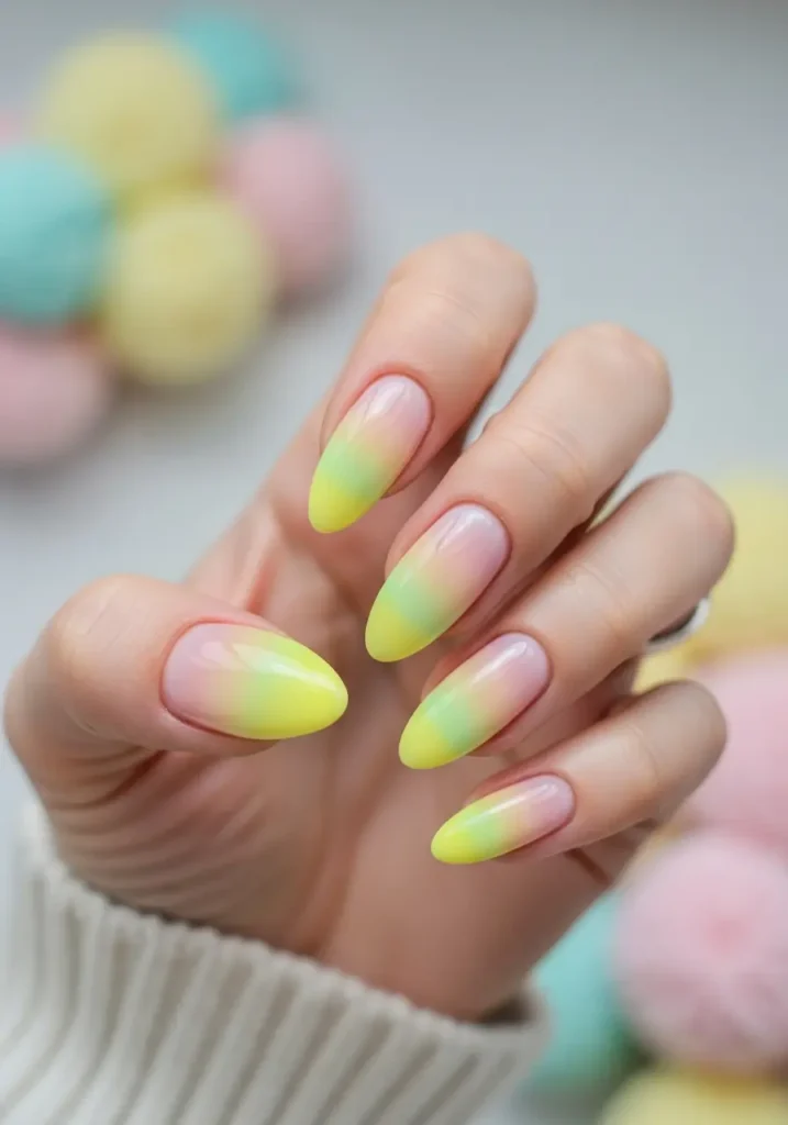 Yellow Gradient Nail