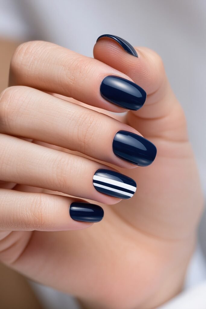 Nautical Navy & White