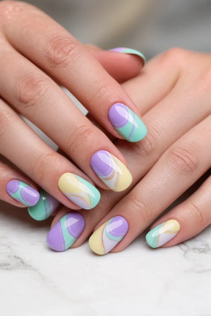 Abstract Pastel Swirls